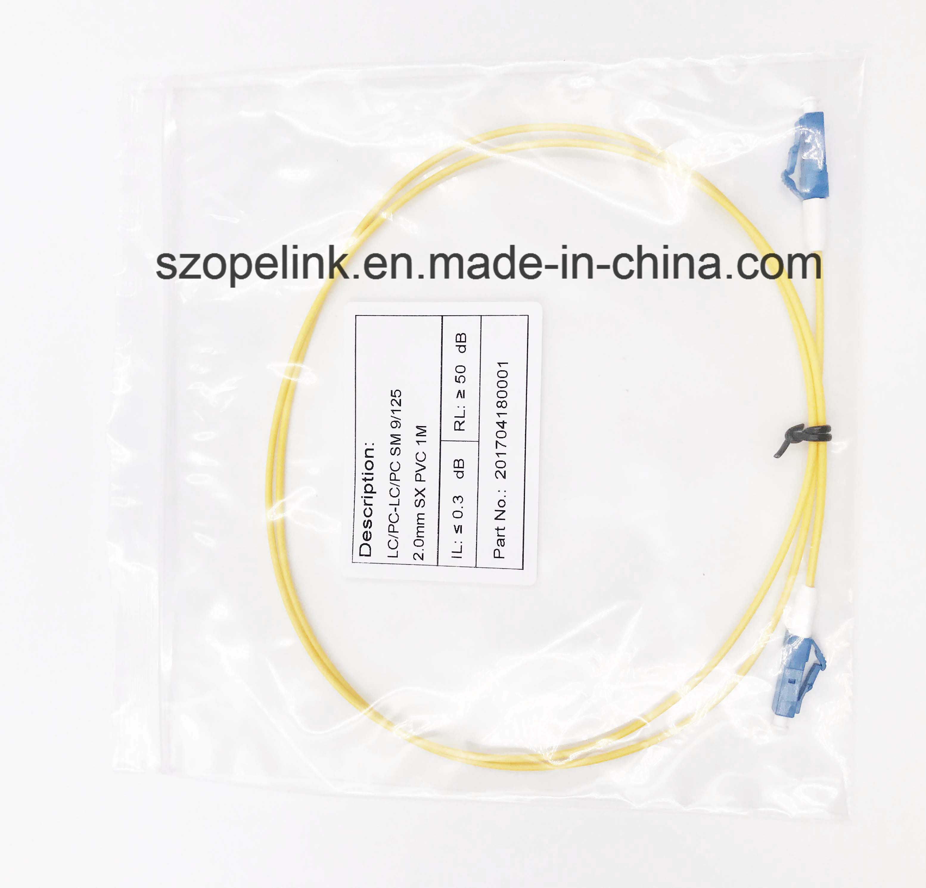 Fiber Optical Patch Cord LC-LC Simplex, Sm for Optical Fiber Communication System