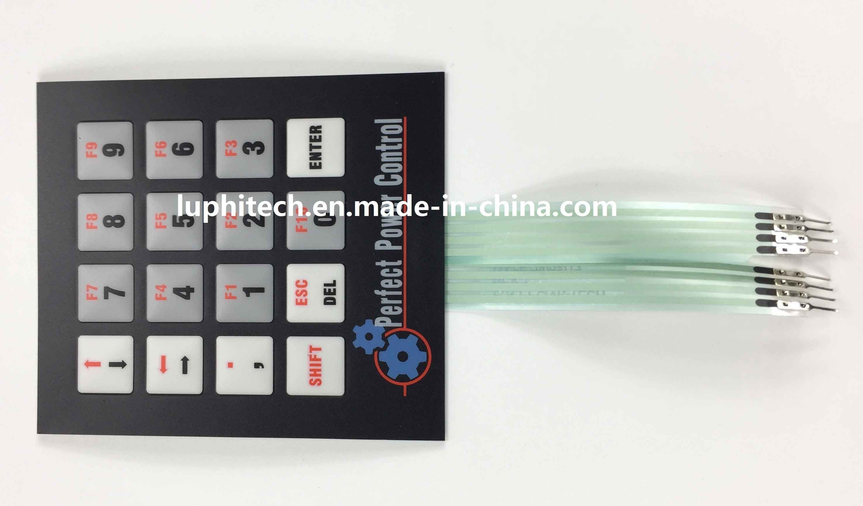 Flat Embossed Matrix Alphanumetric 6 Layers Membrane Keypad