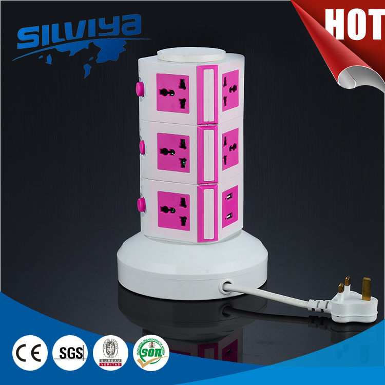 Best-Multi Tower Socket with EU/Cn/Us Plug