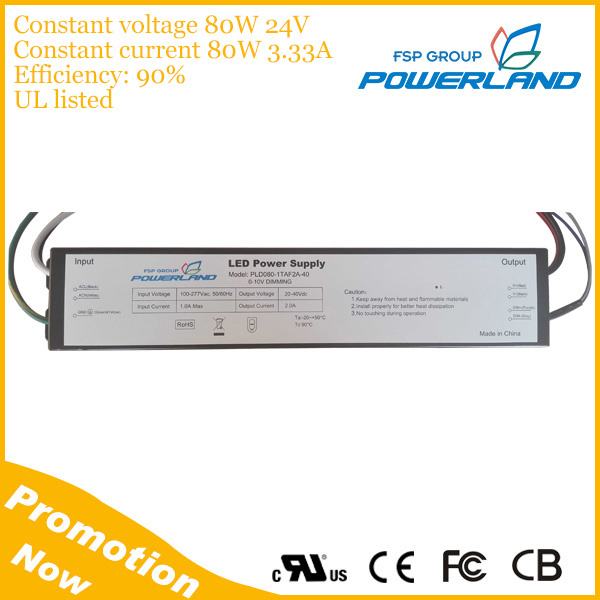 80W Cc & CV LED Drivers with 0-10V Dimming