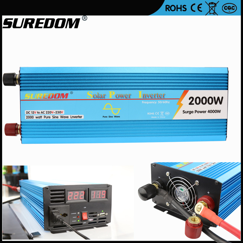 High Stability DC12V/AC220V 2000W Pure Sine Wave Inverter