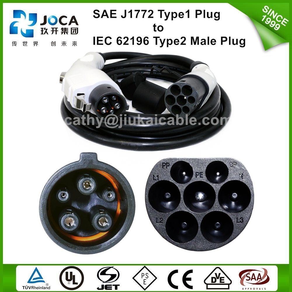 16A 32A EV Charging Cable with J1772 Type1 Plug