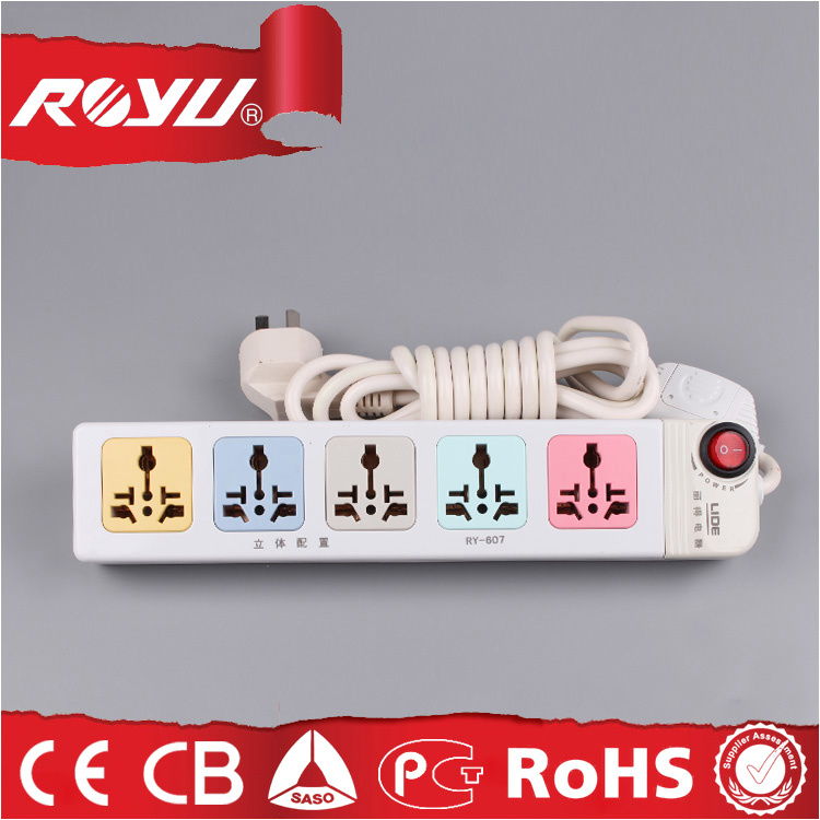 Convenience 5 Outlet Universal Power Strip/Individual Switch Design