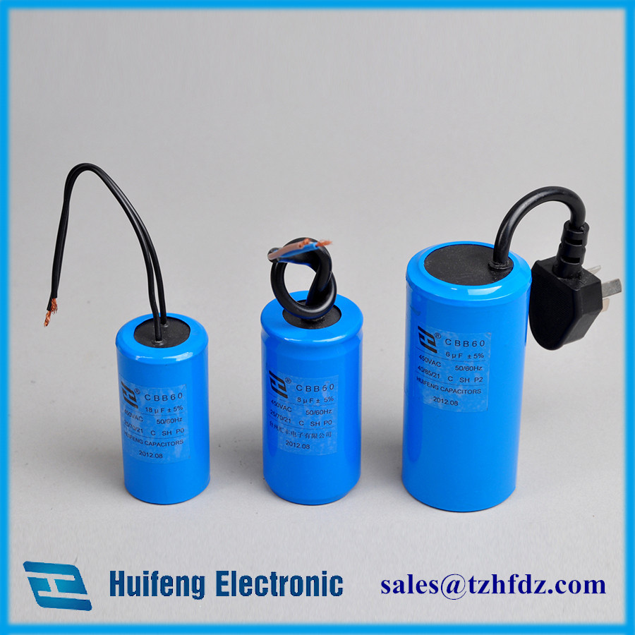 Cbb60 Motor Run Capacitor with Cable