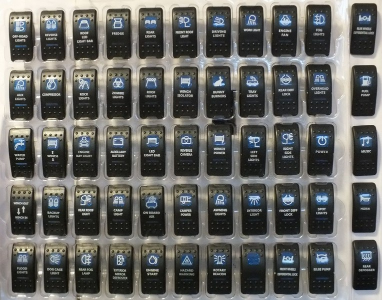 LED Silk Screen League Arb Rocker Switch