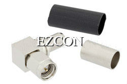 SMA Male Right Angle Connector Crimp/Non-Solder Contact Attachment