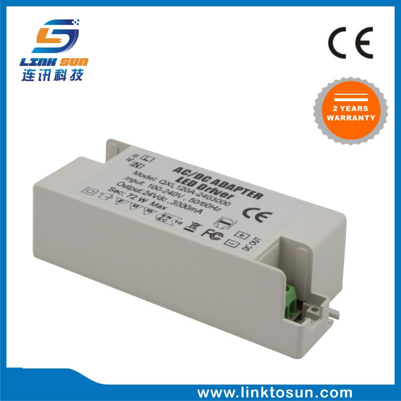 Constant Voltage 72W 24V 3A Waterproof LED Driver