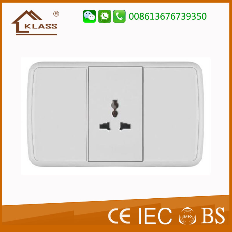 White PC Series Mf/Socket Wall Socket