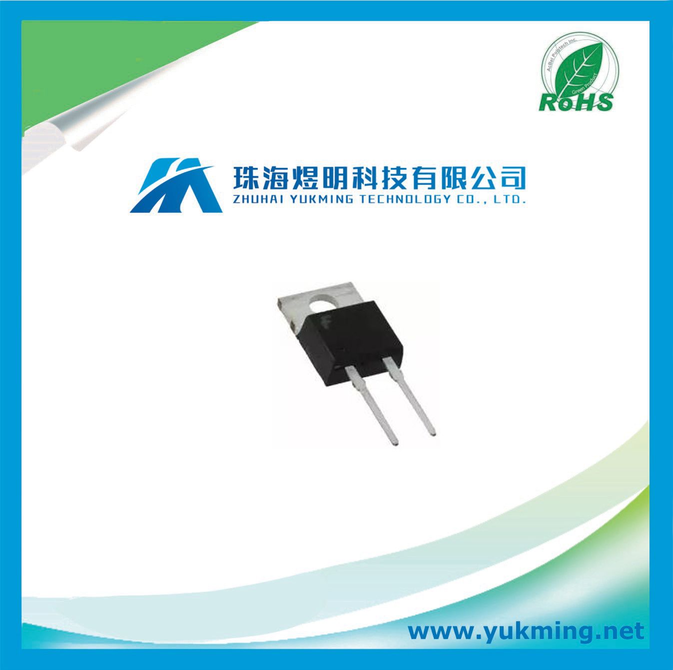 Electronic Component 400V - 600V Hyperfast Rectifier Diode for PCB Assembly
