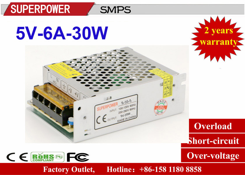 5V 6A 30W Switching Power Supply Reserved for 3D Printer