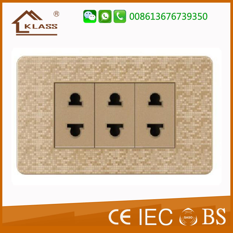 Bottom Price 3 Universal Triple Receptacle Wall Socket