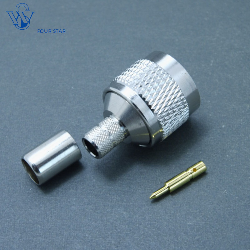 Male Crimp RF Coaxial N Connector for LMR300 Cable