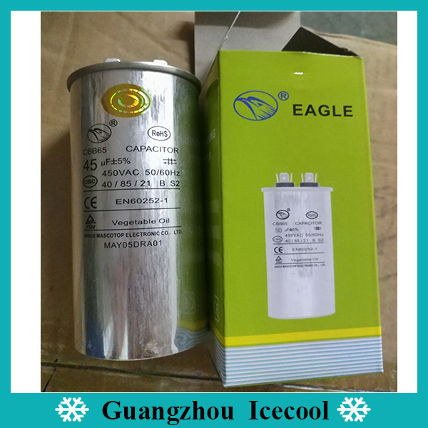 Refrigeration Compressor Run Capacitor Cbb65 450V 40UF