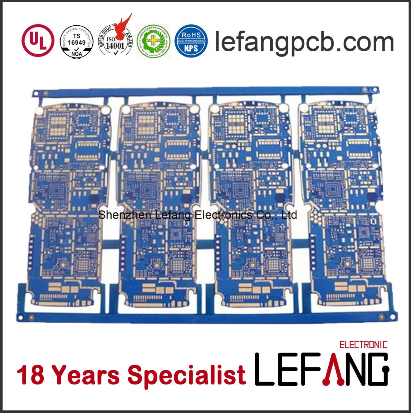 Blue Solder Mask Circuit Board PCB for Automotive Components