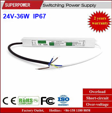 LED Driver Constant Voltage 24V 36W LED Waterproof Switching Power Supply IP67