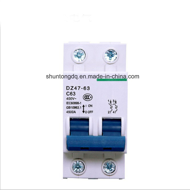 Dz-47, C45 Miniature Circuit Breaker, 2p 1A, 2A, 3A, 4A MCB, 4.5ka