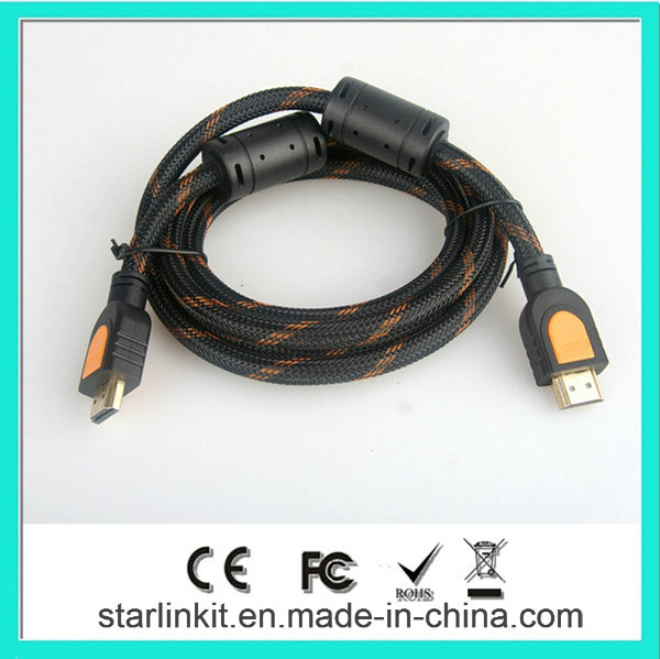 High Speed HDMI Cable 3D 4k Gold Plated Black Orange