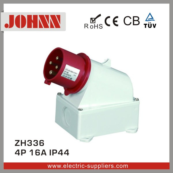 IP44 4p 16A Surface Mounted Industrial Plug