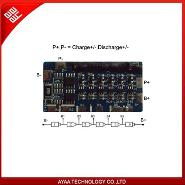 Protection Circuit Module for 19.2V LiFePO4 Battery Pack