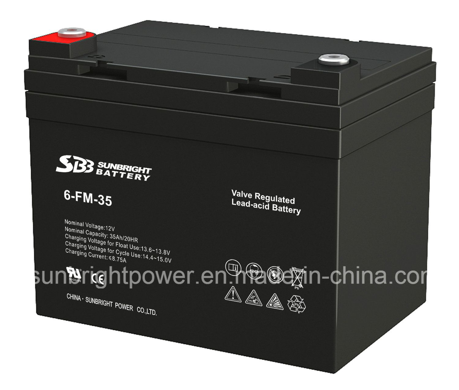 SBB Golf Cart Battery 12V35ah with CE RoHS UL