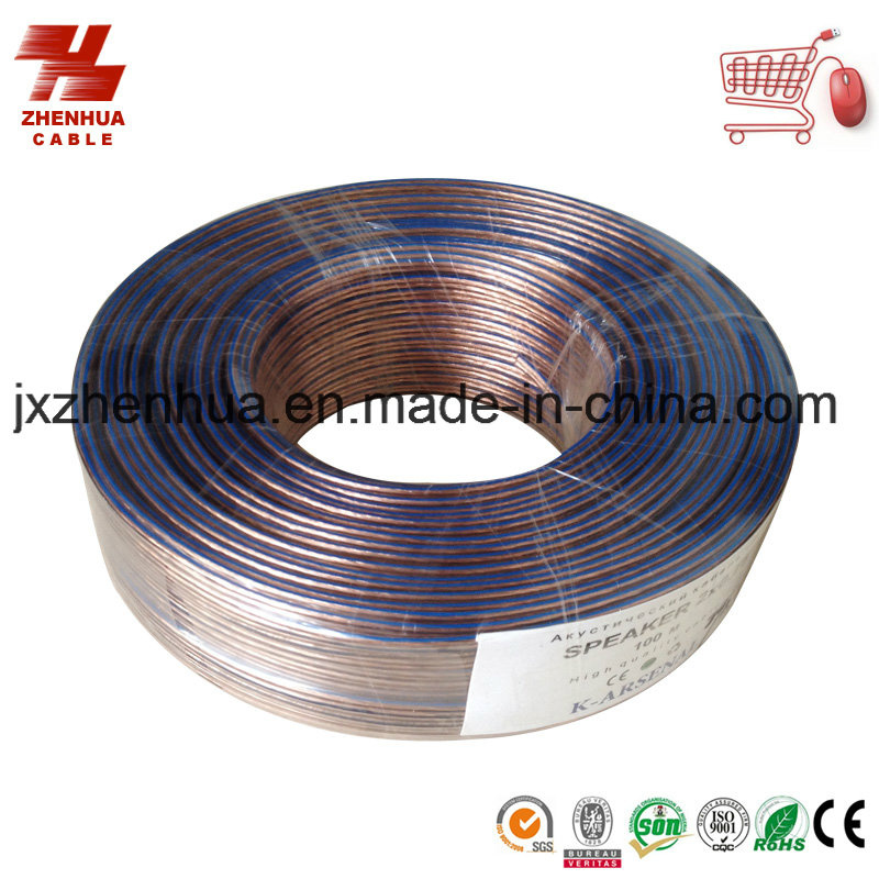 16AWG Blue Line Transparent Speaker Cable From Haiyan Speaker Cable