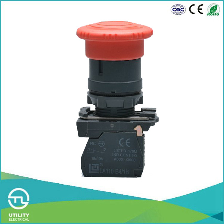 Utl Turn-to-Release Emergency Mushroom Push Button Stopping Switch