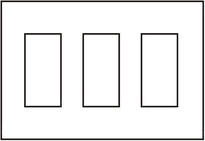 3-Gang Decora Snap-on Screwless Wallplate
