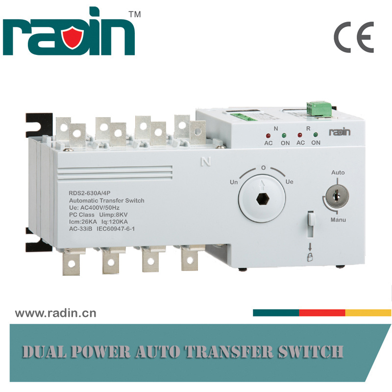 630A 3p/4p Generator Transfer Switch ATS, Auto Changeover Switch (RDS2)