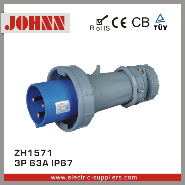 IP67 3p 63A High End Plug for Industrial