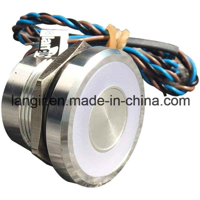 IP68 Waterproof Latching Self -Locking Stainless Steel Crust 25mm Capacitive Piezo Switch