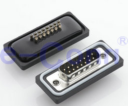 15p Waterproof Panel Mount Solder Cup D-SUB Connector IP67