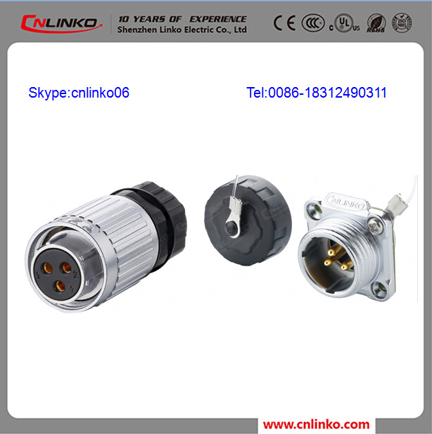 3pin Modular Jack Grounding Plug Male Solder Type Connector