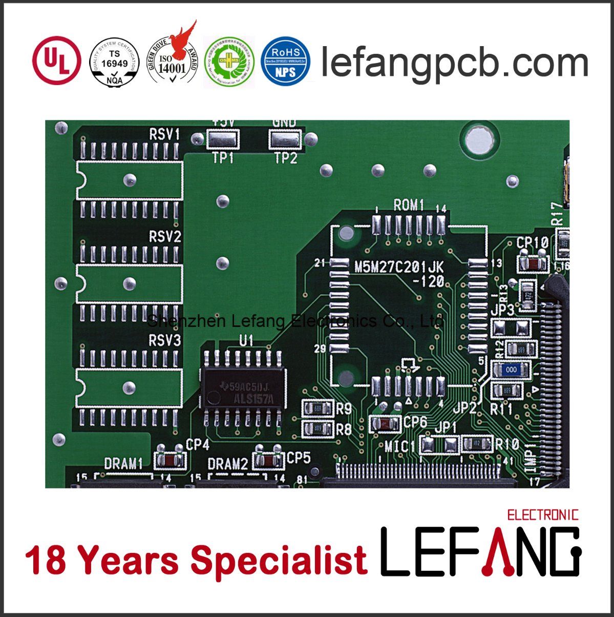 RoHS Multilayer PCB Board for Security Alarm Apparatus
