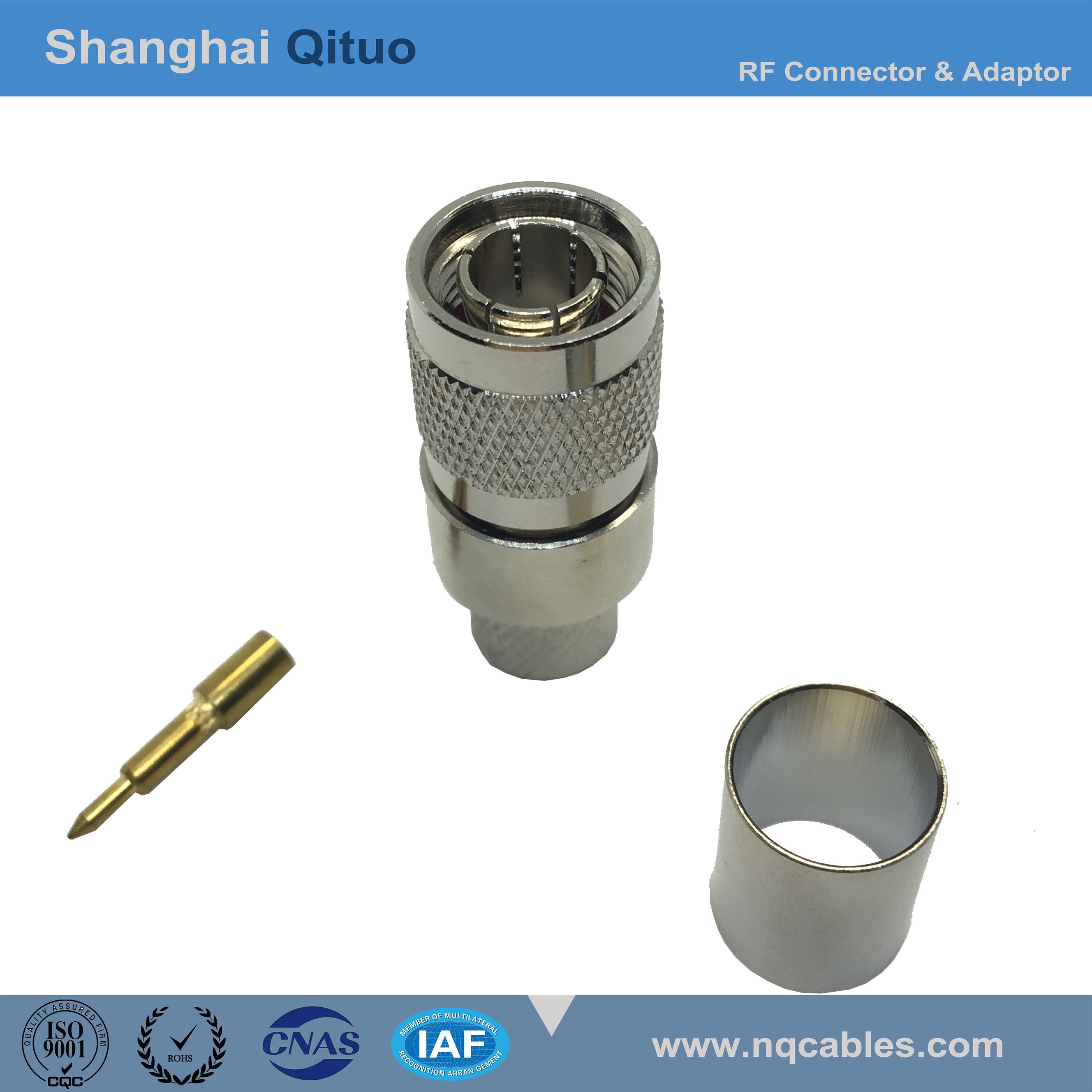 RF Connector TNC Straight Male Plug for Syv-50-7 or LMR-400 Cable (TNC-J-C-7, TNC-RP-J-C-7) (2 kinds)