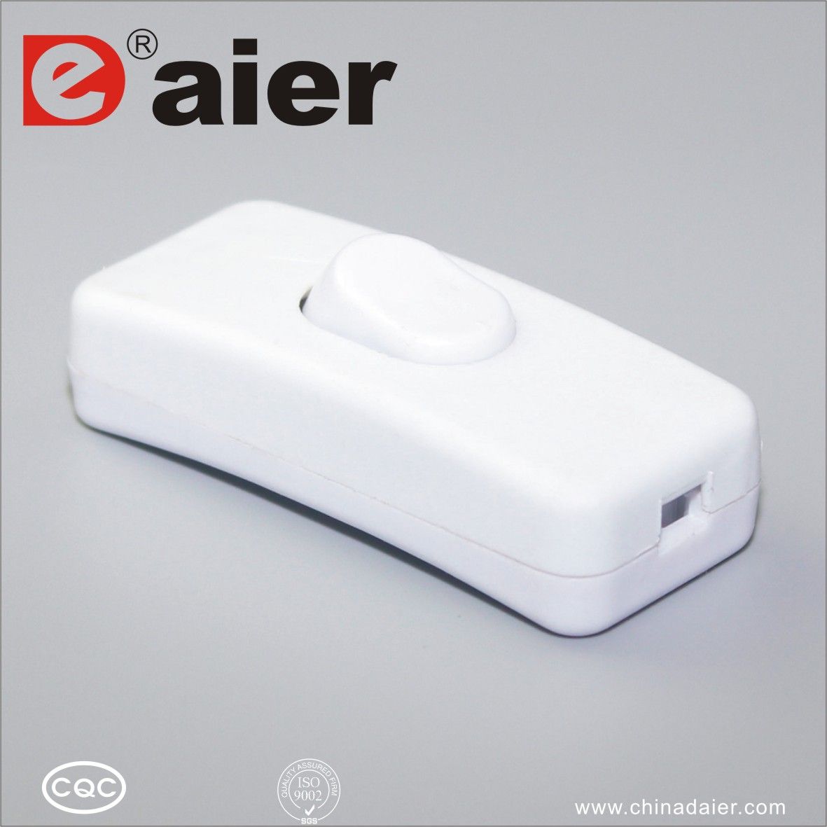 Single Pole White Lamp Inline Cord Switch