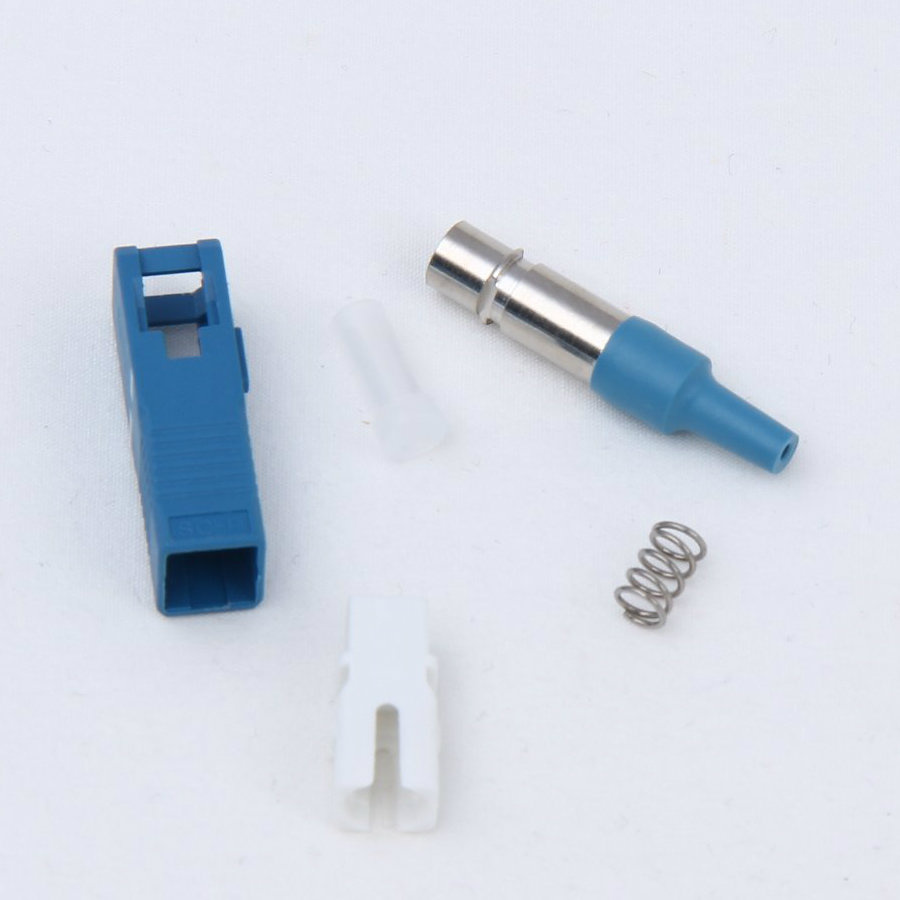 Sc Sm Simplex 0.9mm Fiber Optic Connector with Blue Smooth Boot