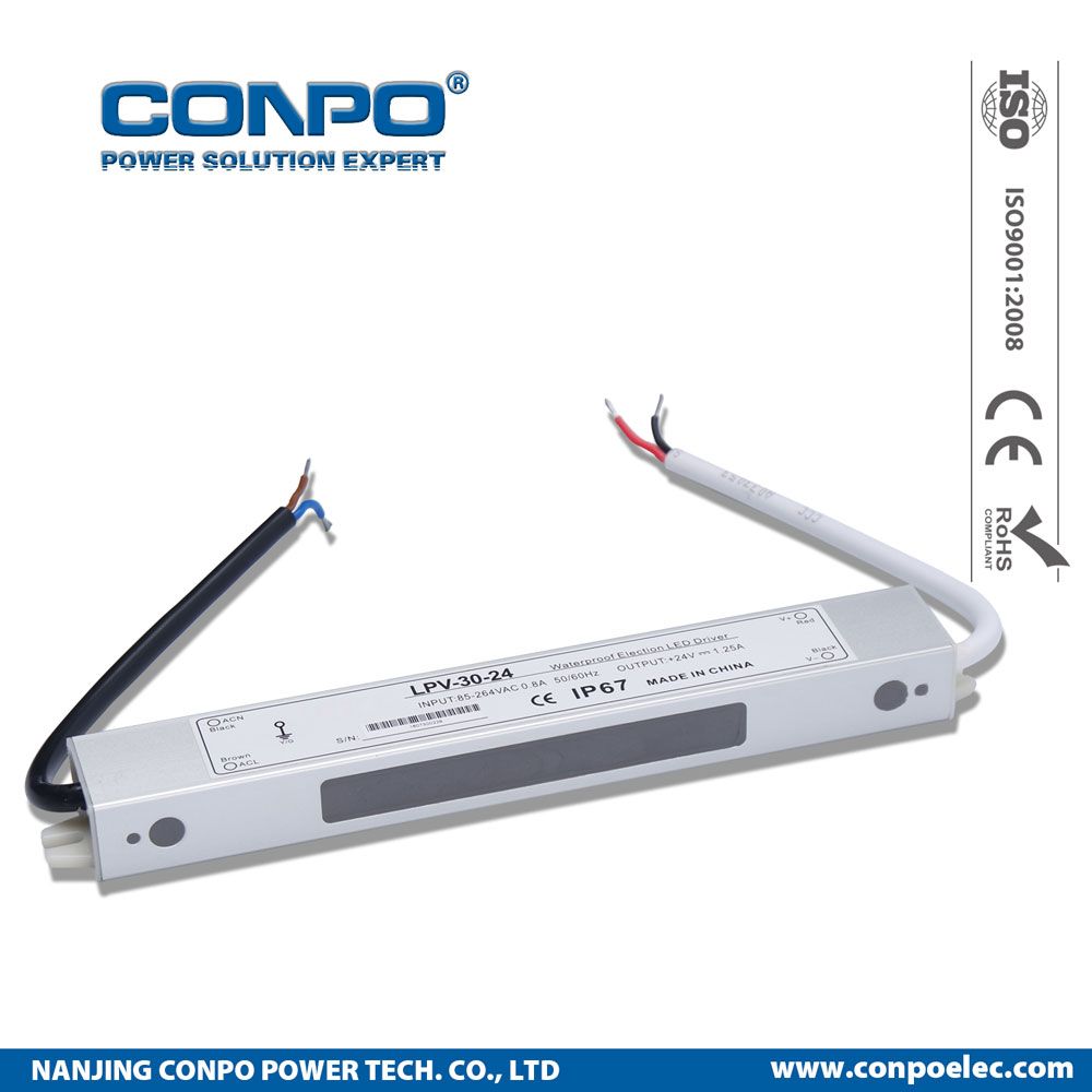 30W 12V/24V, Waterproof Power Supply