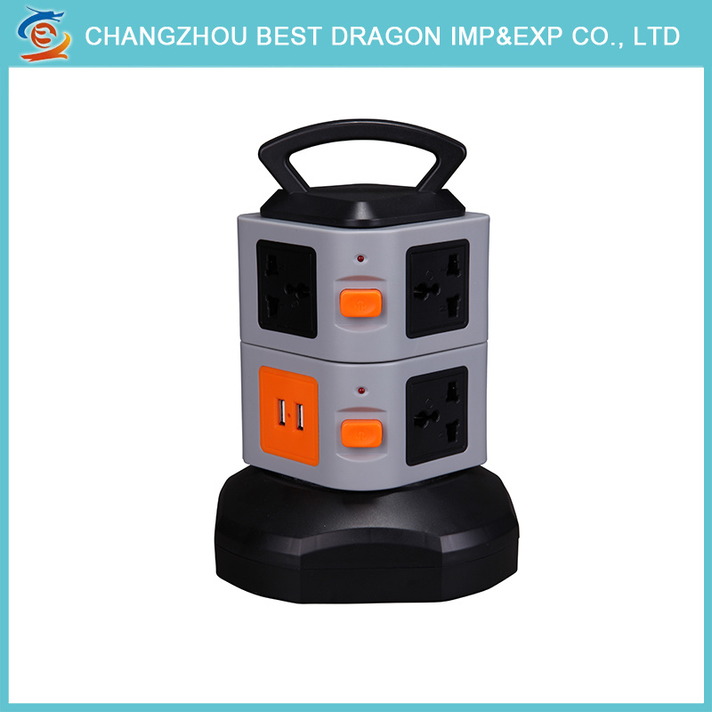 Two-Layer Vertical with Take-up Spool Multiple Charger Socket