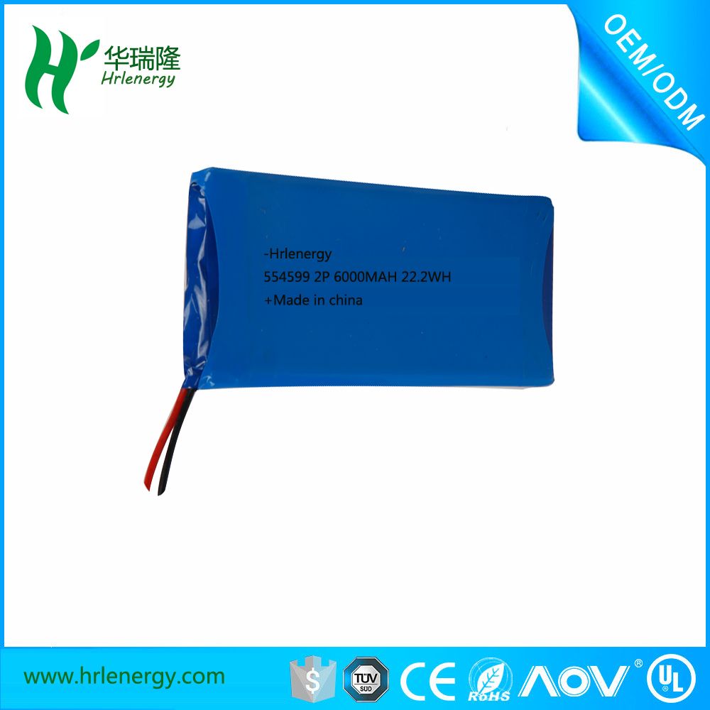 Rechargeable Polymer Lithium-Ion Battery 3.7V 6ah for EV, Hev, UPS, Ess