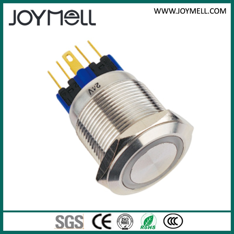 IP67 Metal Ring DOT Flat Push Button Switch
