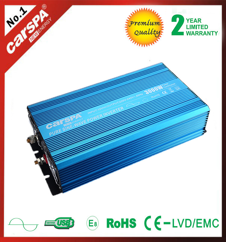 3000 watt pure sine wave car power inverter with USB port