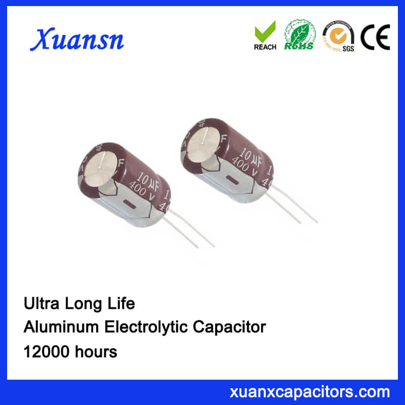 High Voltage Long Life 10UF 400V Electrolytic Capacitor