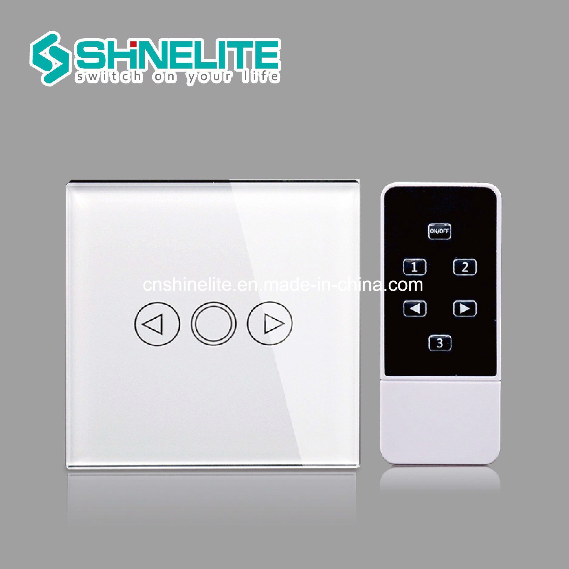 EU Standard 220V Glass Plate Remote Dimmer Switch