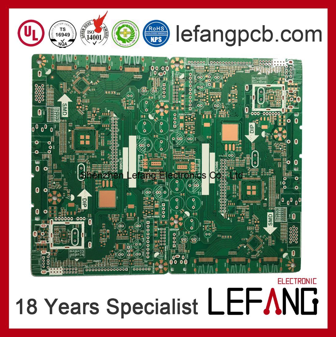 RoHS Power Board Circuit Board PCB for Electronics Communication