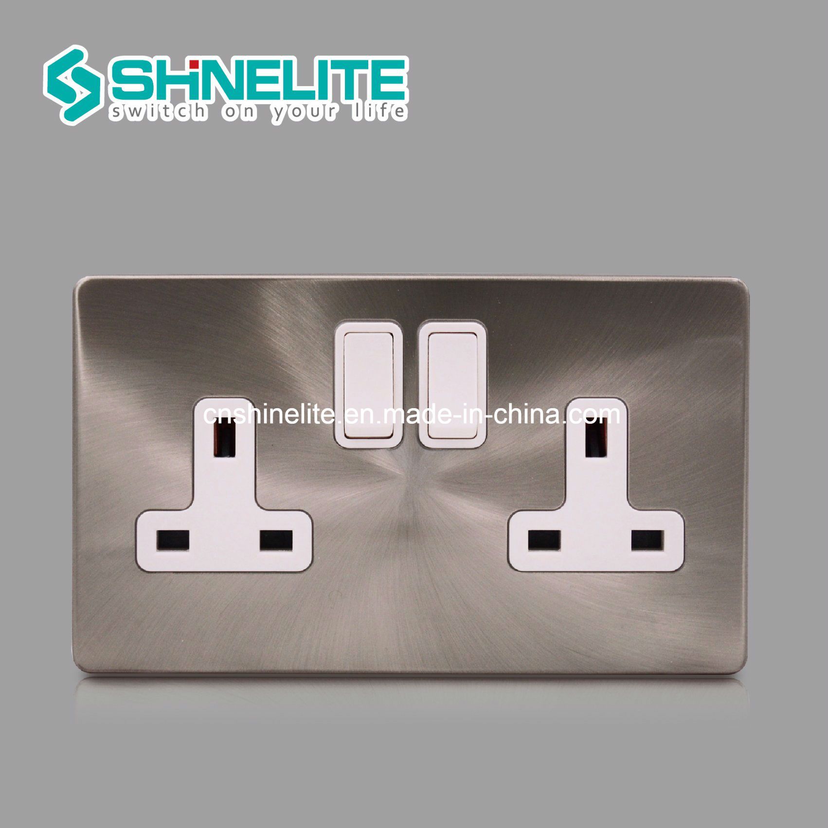 Good Quality 13A 2 Gang Wall Switched Socket OEM