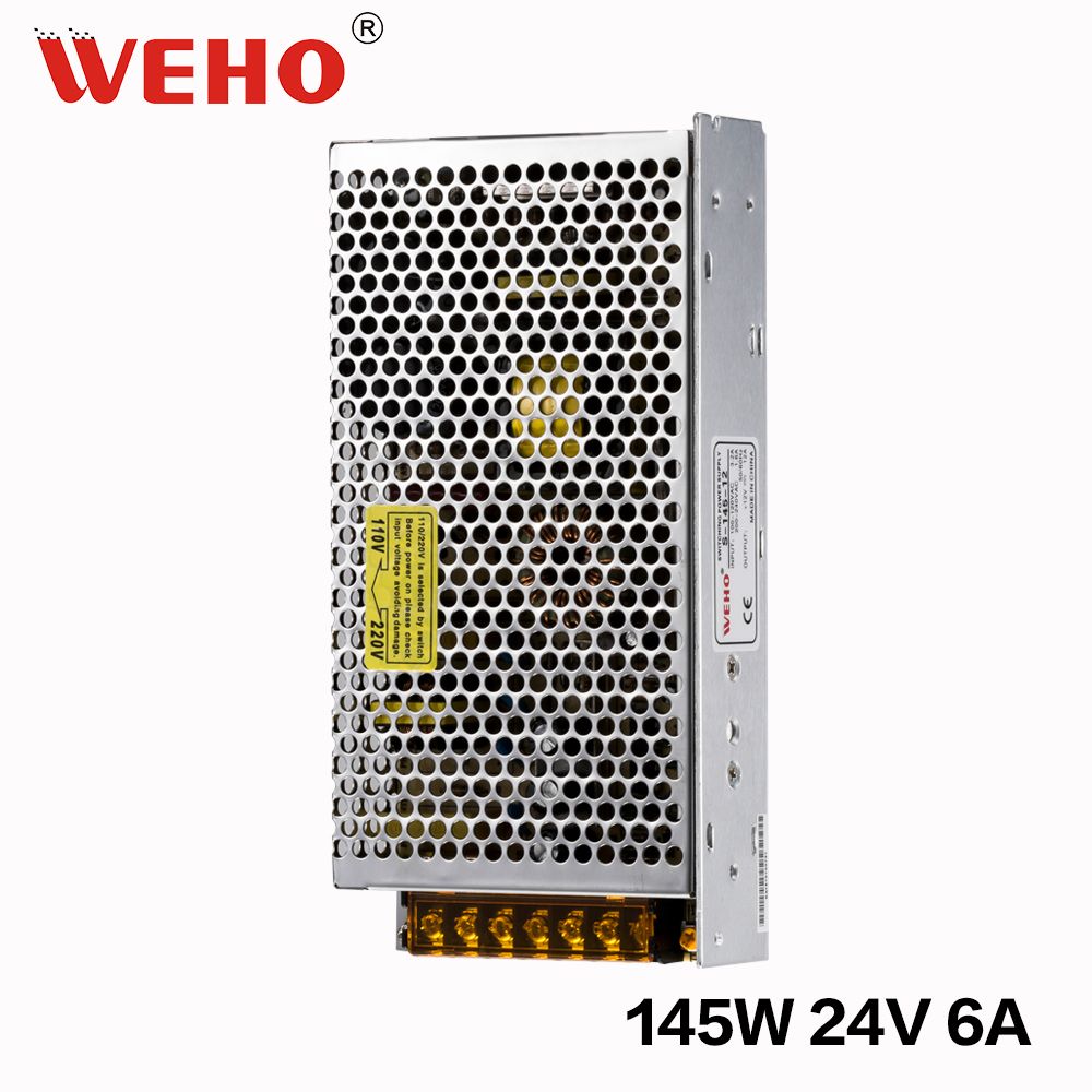Indoor Usage Aluminum Case 145W 24V Power Supply