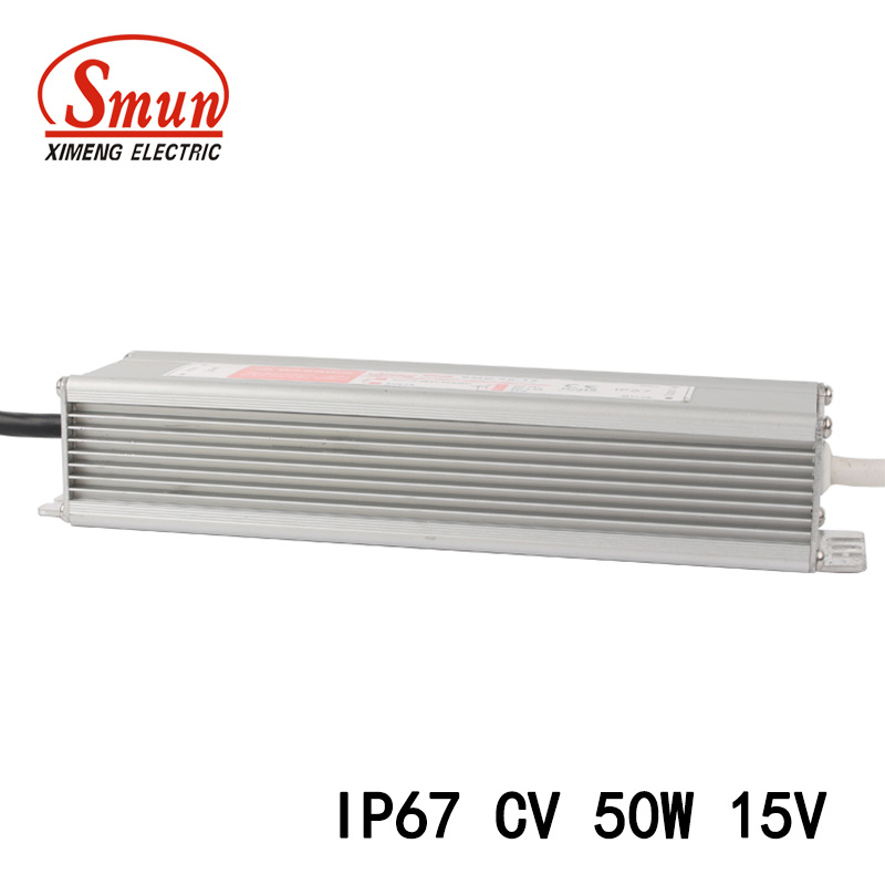 Smv-50-15 50W 15VDC 3.3A IP67 Waterproof Constant Voltage LED Driver