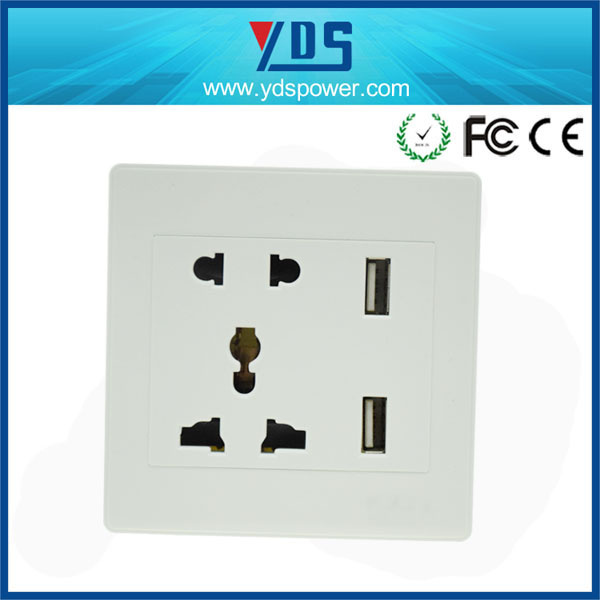 5 Pin Dual Universal USB Wall Socket