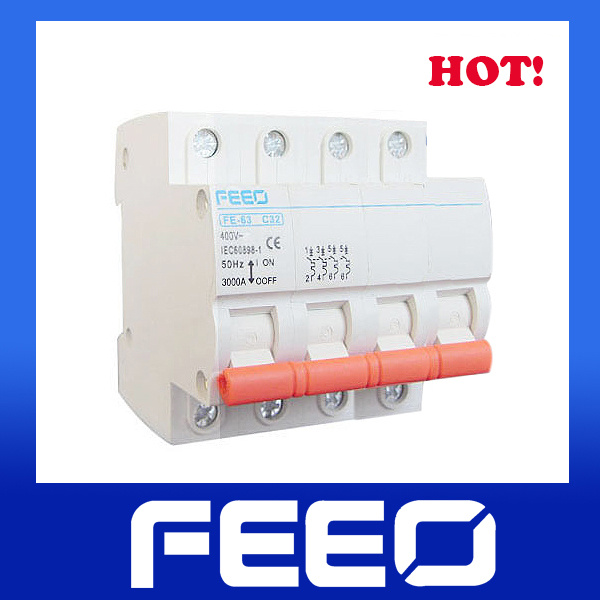 4p 63A Electrical Equipment MCB Miniature Circuit Breaker