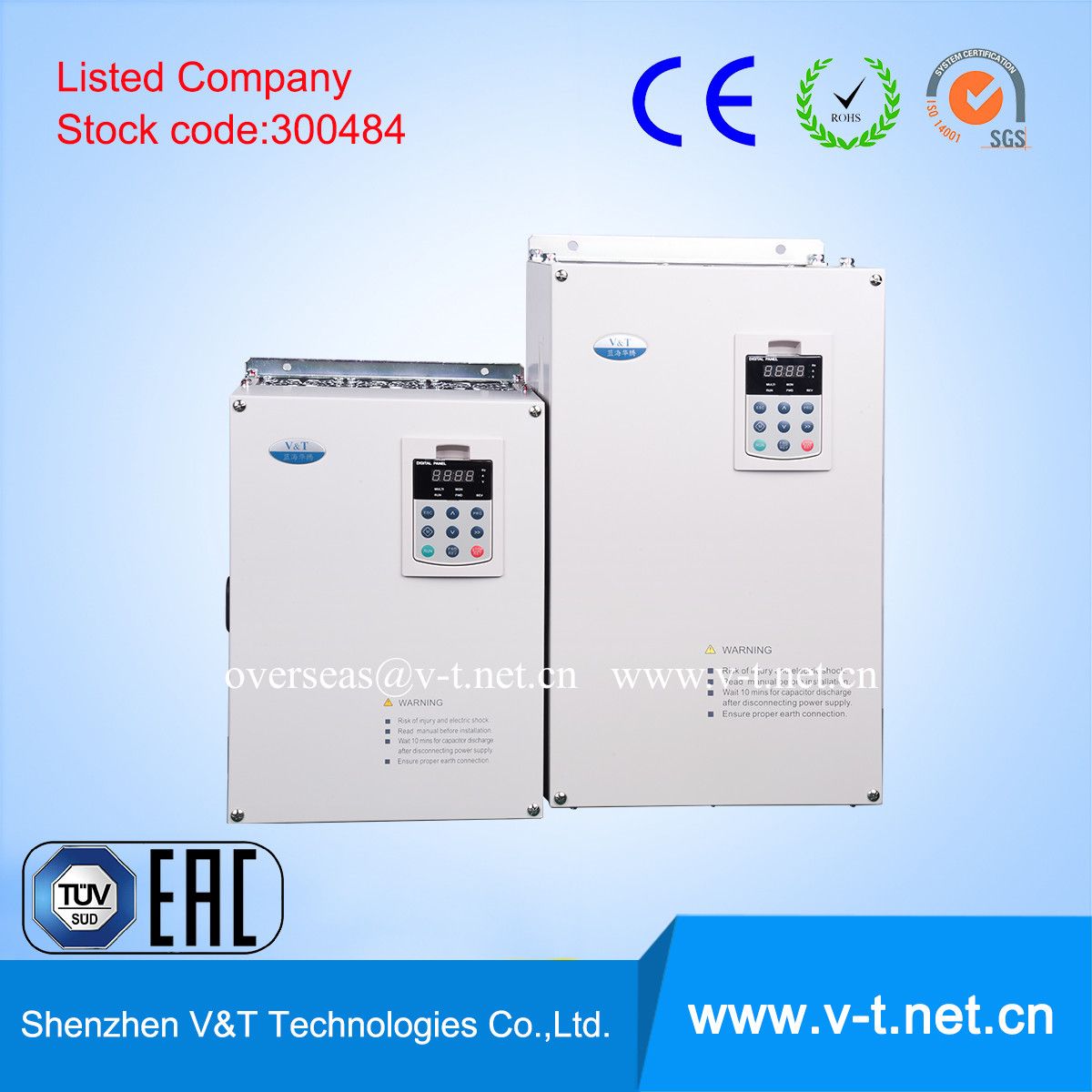 Three Phase VFD Colsed-Loop Inverter with High Overload 45 to 55kw